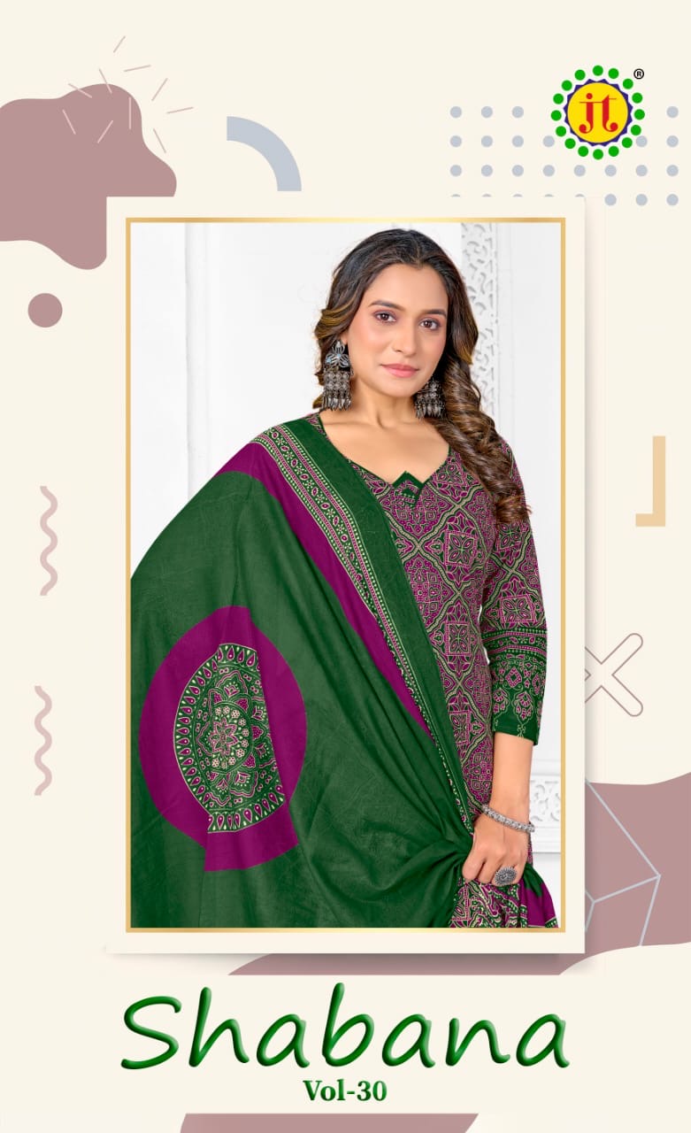 Jt textile shabana vol 30 cotton ajrakh dress material in Kutch - jilaniwholesalesuit
