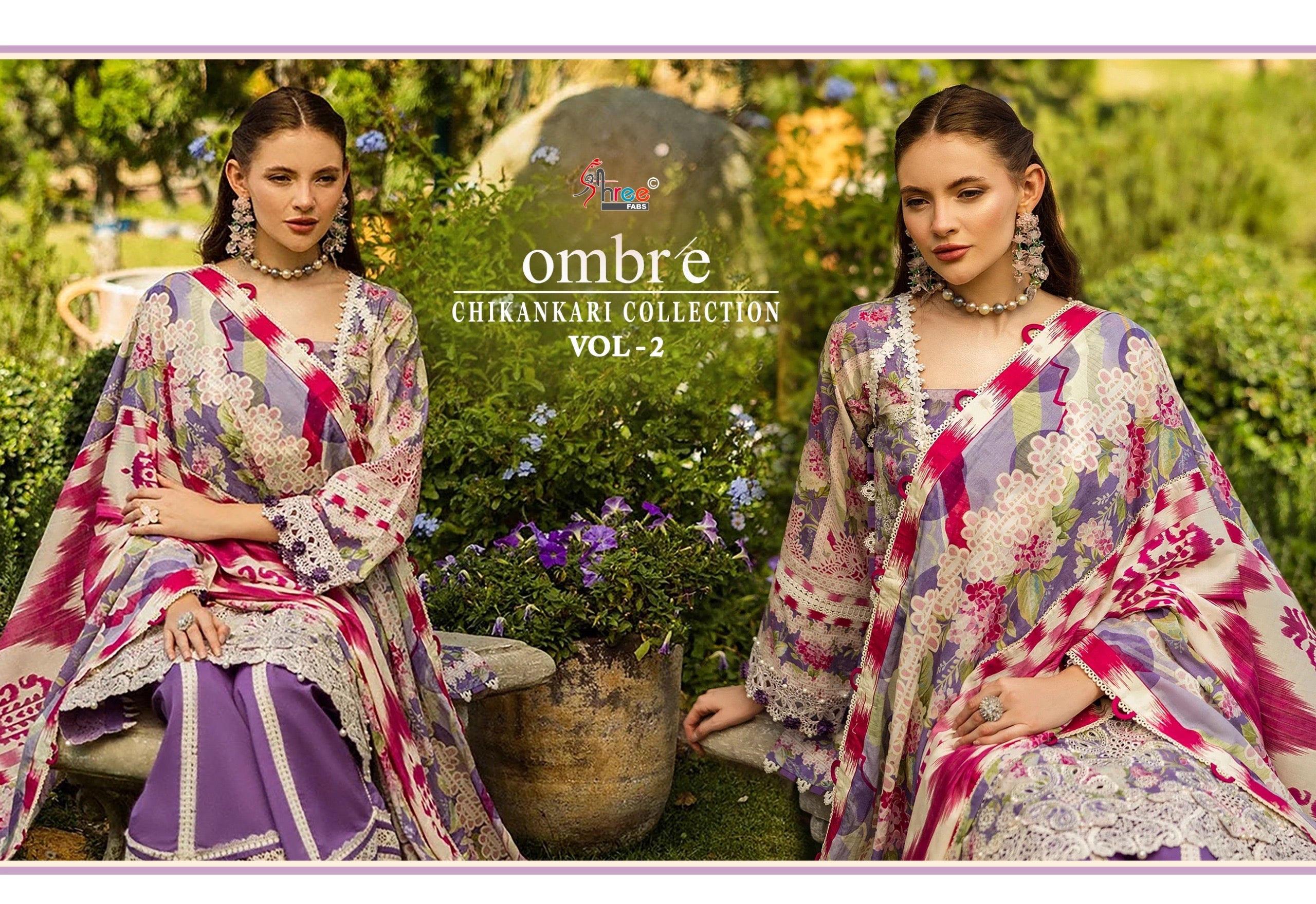 Shree fabs ombare chikankari collection vol 2 Pakistani designer salwar suit design