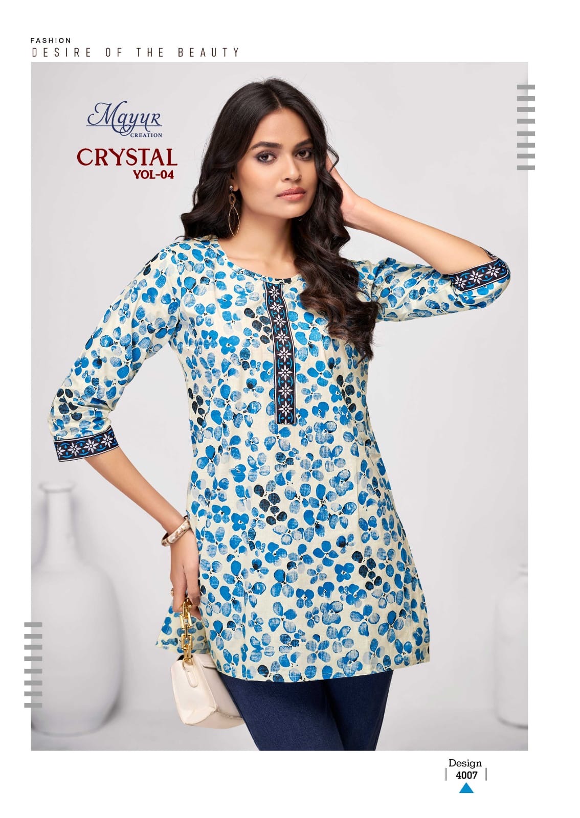 Mayur creation crystal vol 4 poplin cotton short tops supplier in Jetpur’s - jilaniwholesalesuit