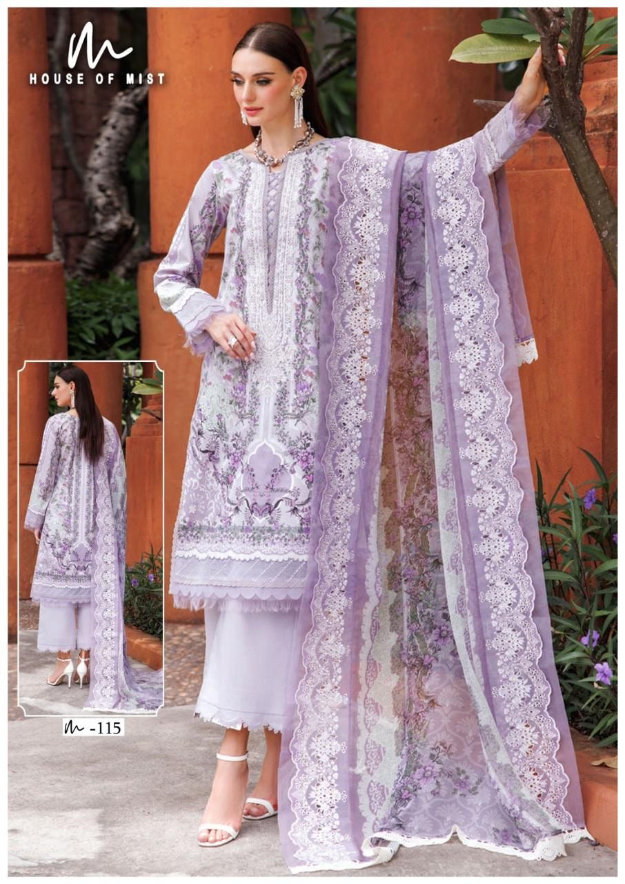 House of mist ghazal vol 12 pure cotton Pakistani salwar suit set