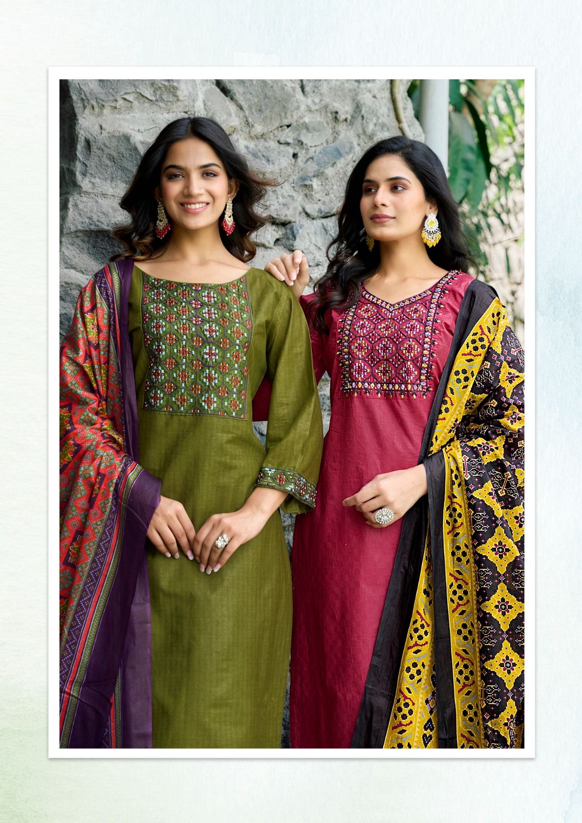 Yashika trends shanaya embroidery work cotton salwar suits wholesaler - jilaniwholesalesuit