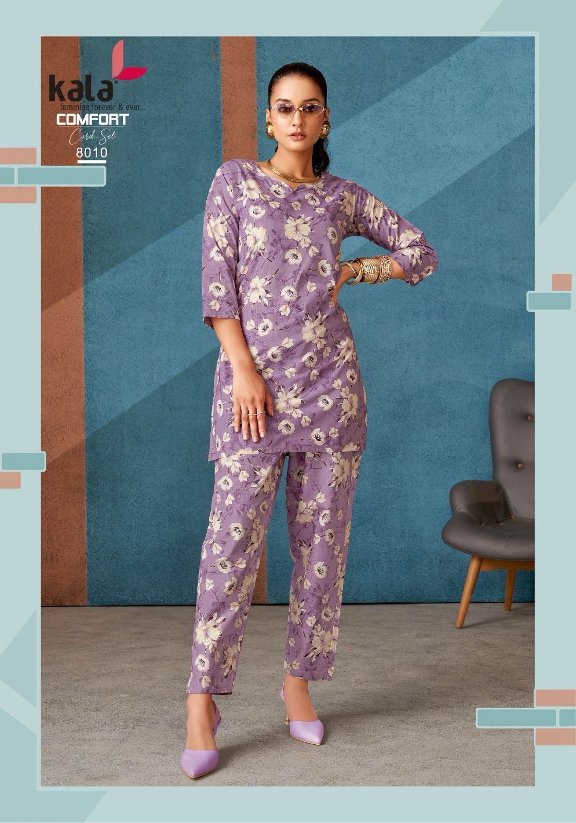 Kala presents comfort vol 3 readymade cord set at wholesale rate