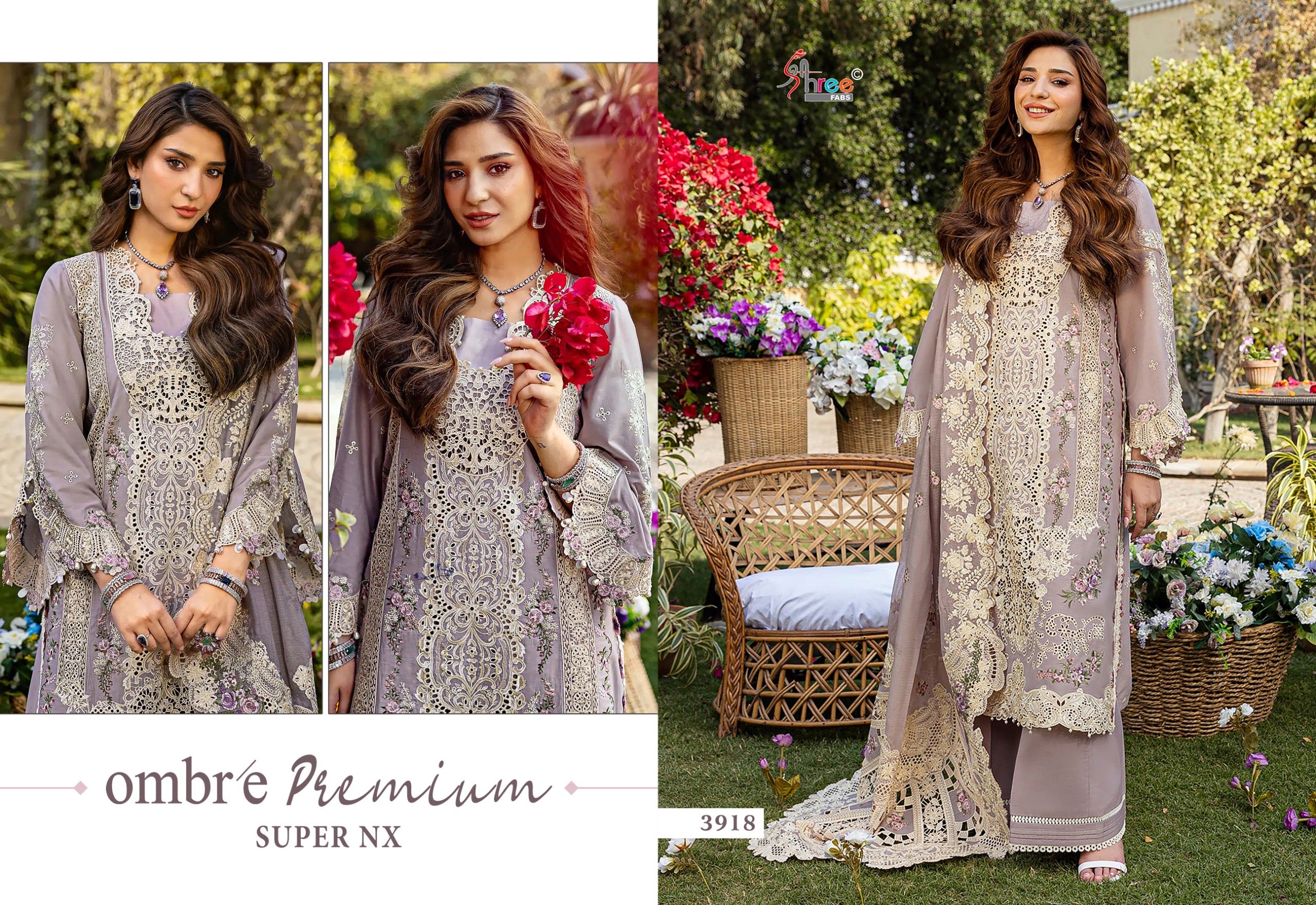 Shree fabs ombare premium super nx Pakistani salwar suits wholesaler