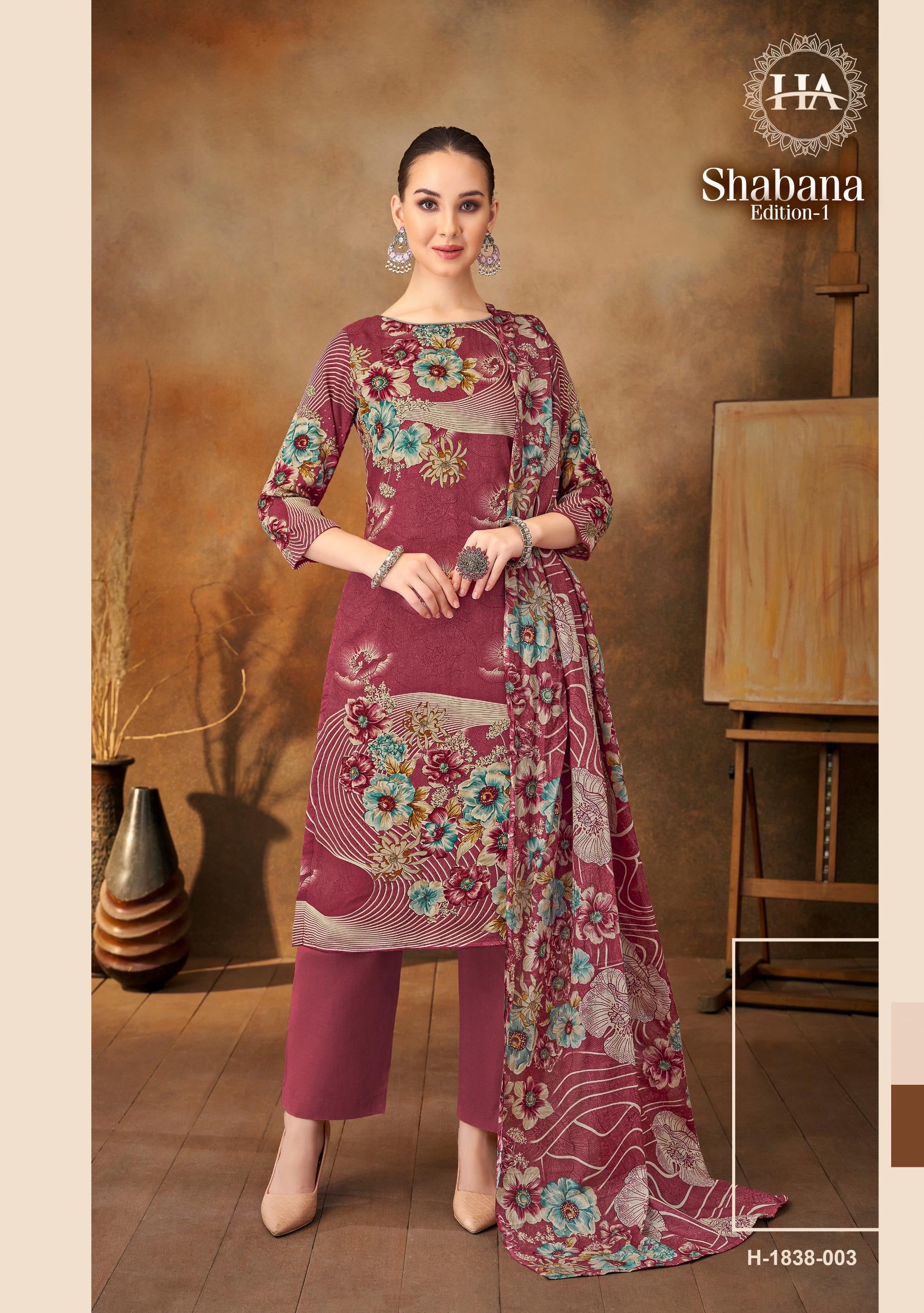 Harshit fashion hub shabana edition 1 fancy salwar suit set - jilaniwholesalesuit