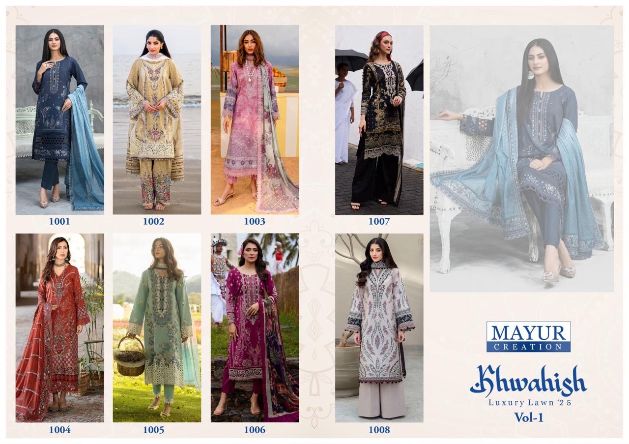 Mayur creation khwahish vol 1 pakistani salwar suits supplier in jetpur - jilaniwholesalesuit