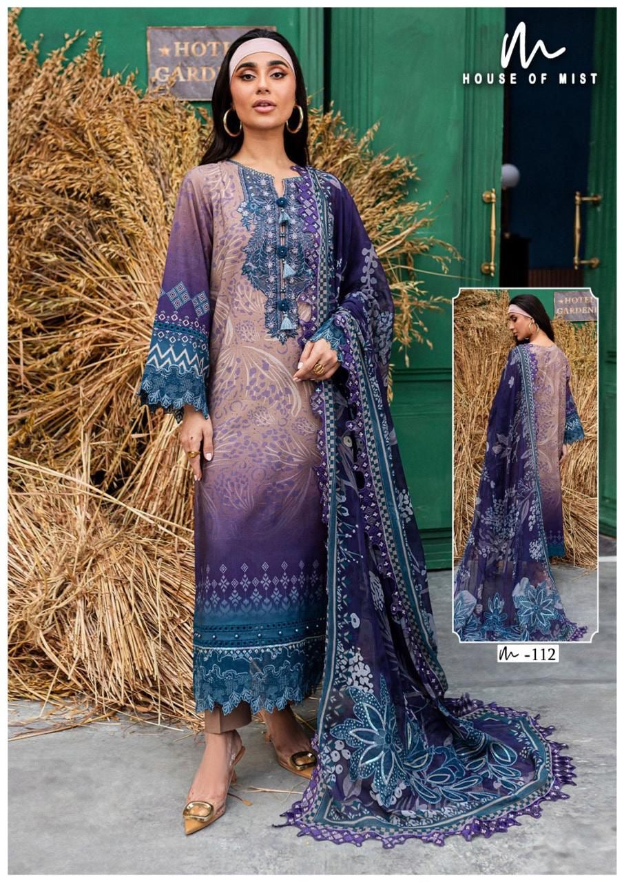 House of mist ghazal vol 12 pure cotton Pakistani salwar suit set