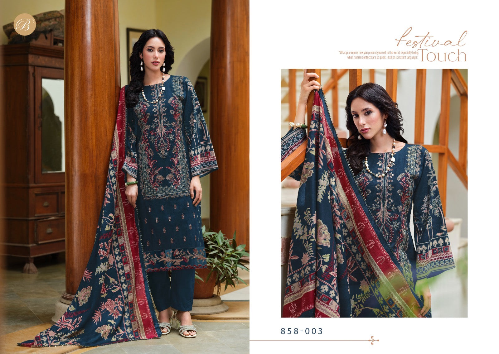 Belliza Designer Studio Zareen Pakistani 3Pcs Dress
