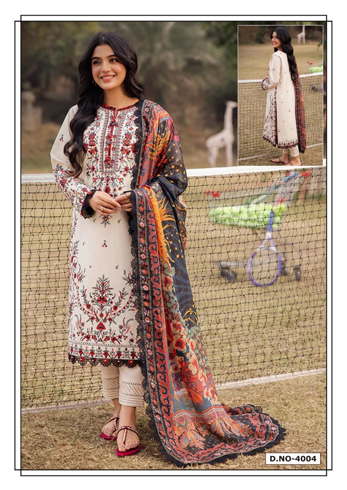 Hala ramsha vol 4 Karachi cotton dress material wholesale catalogue - jilaniwholesalesuit