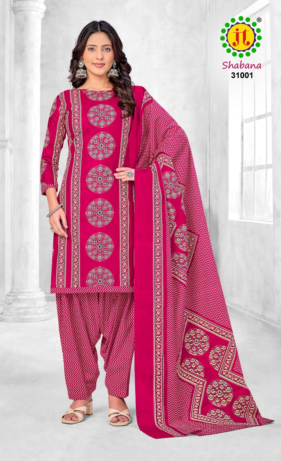 JT Textile shabana vol 31 ajrakh printed dress material jetpur - jilaniwholesalesuit
