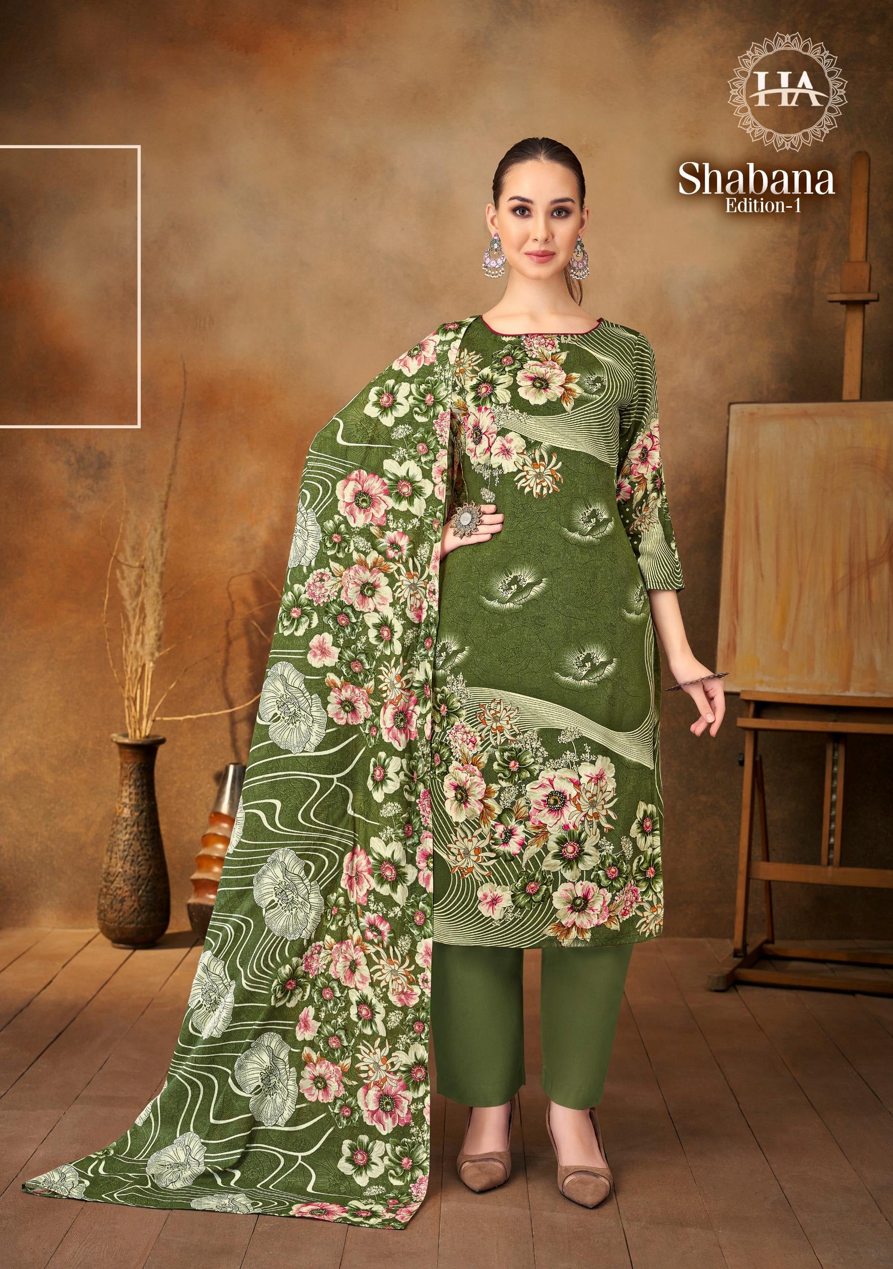 Harshit fashion hub shabana edition 1 fancy salwar suit set - jilaniwholesalesuit