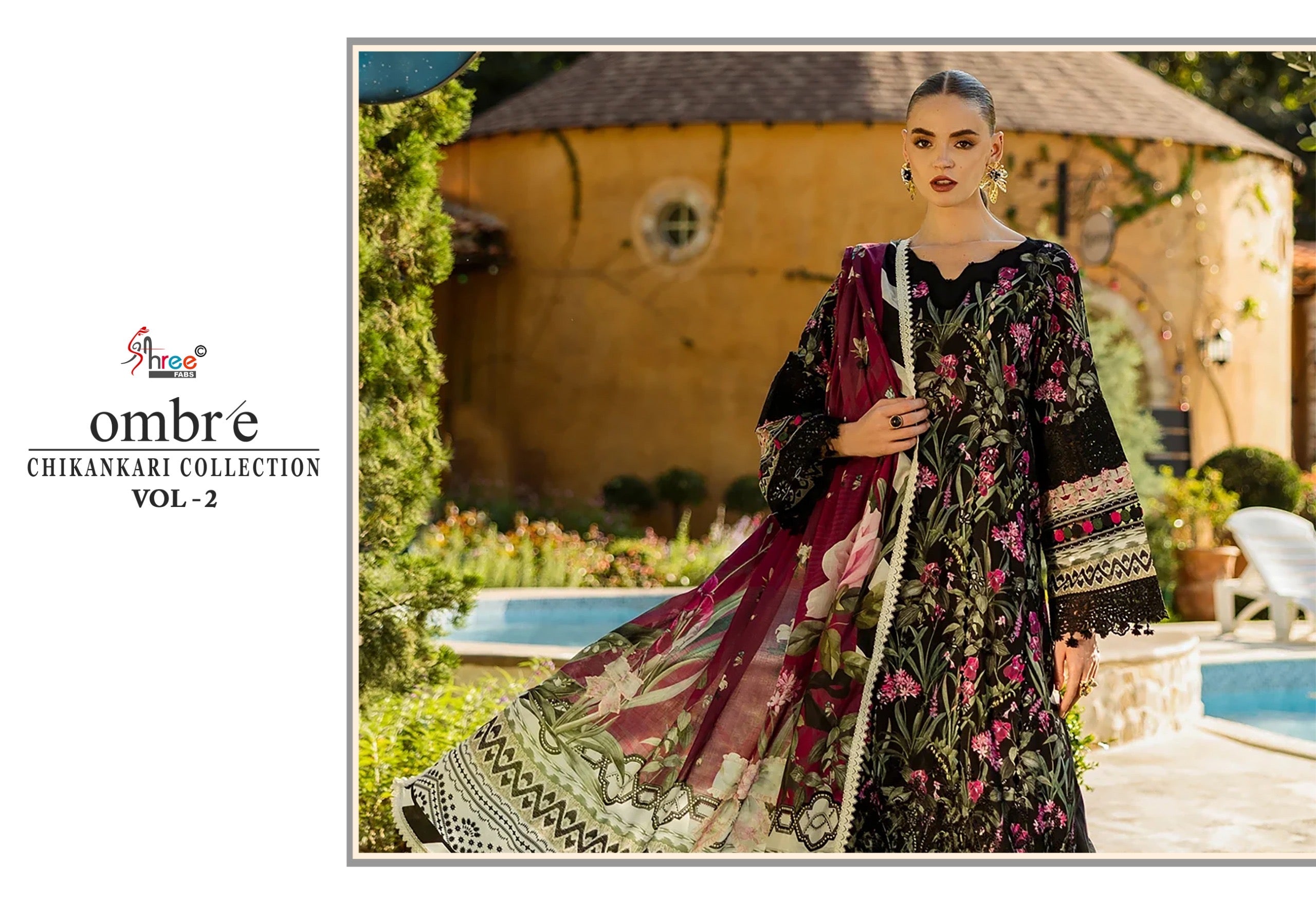 Shree fabs ombare chikankari collection vol 2 Pakistani designer salwar suit design