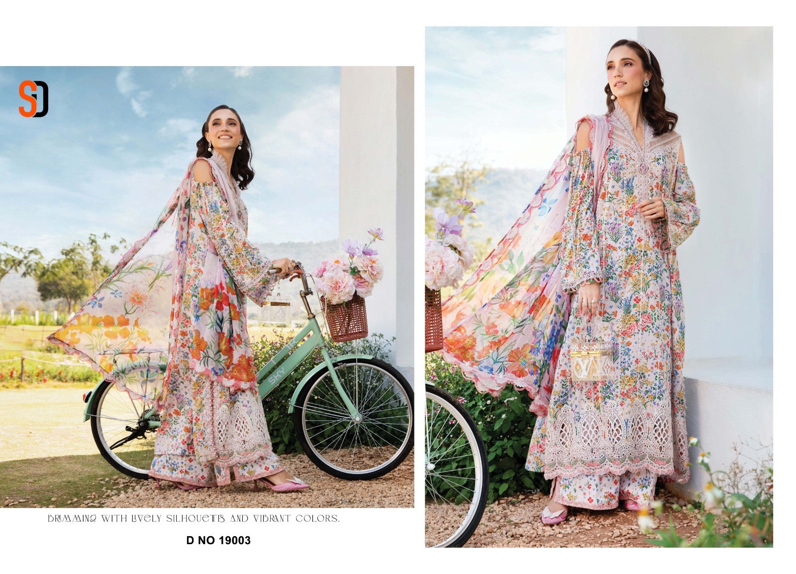 Sharaddha designer Maria b chikankari cotton collection vol 19 Pakistani salwar suit wholesaler