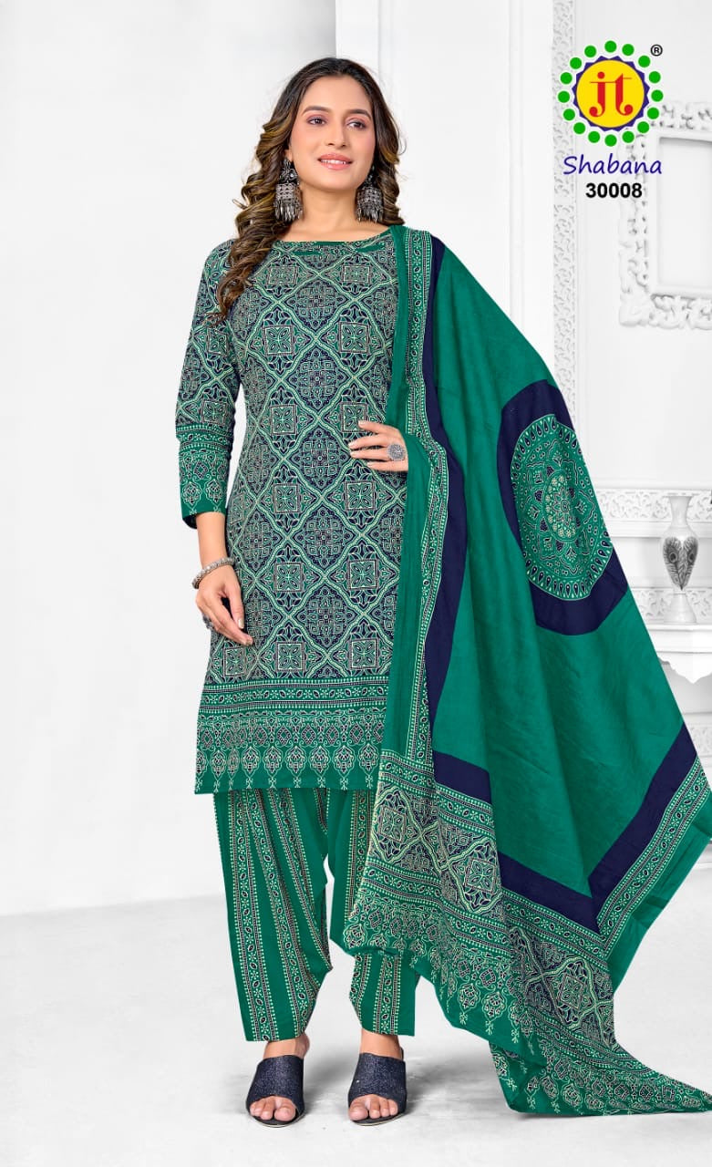 Jt textile shabana vol 30 cotton ajrakh dress material in Kutch - jilaniwholesalesuit