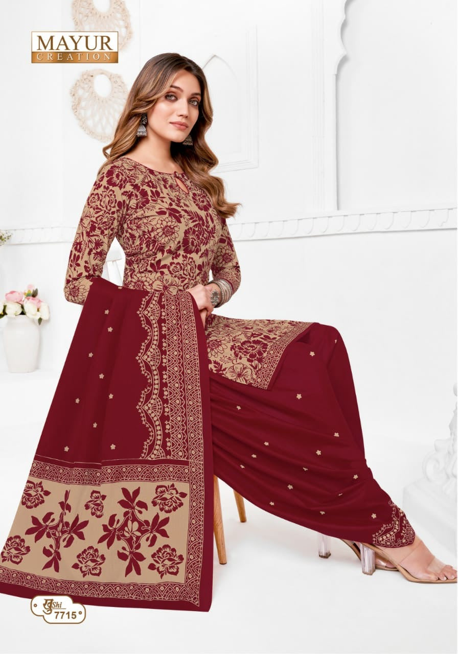 Mayur creation Khushi vol 77 cotton printed dress material jetpur - jilaniwholesalesuit