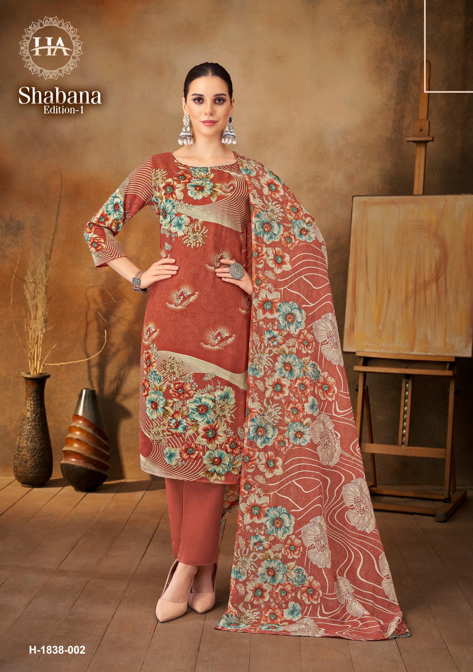 Harshit fashion hub shabana edition 1 fancy salwar suit set - jilaniwholesalesuit