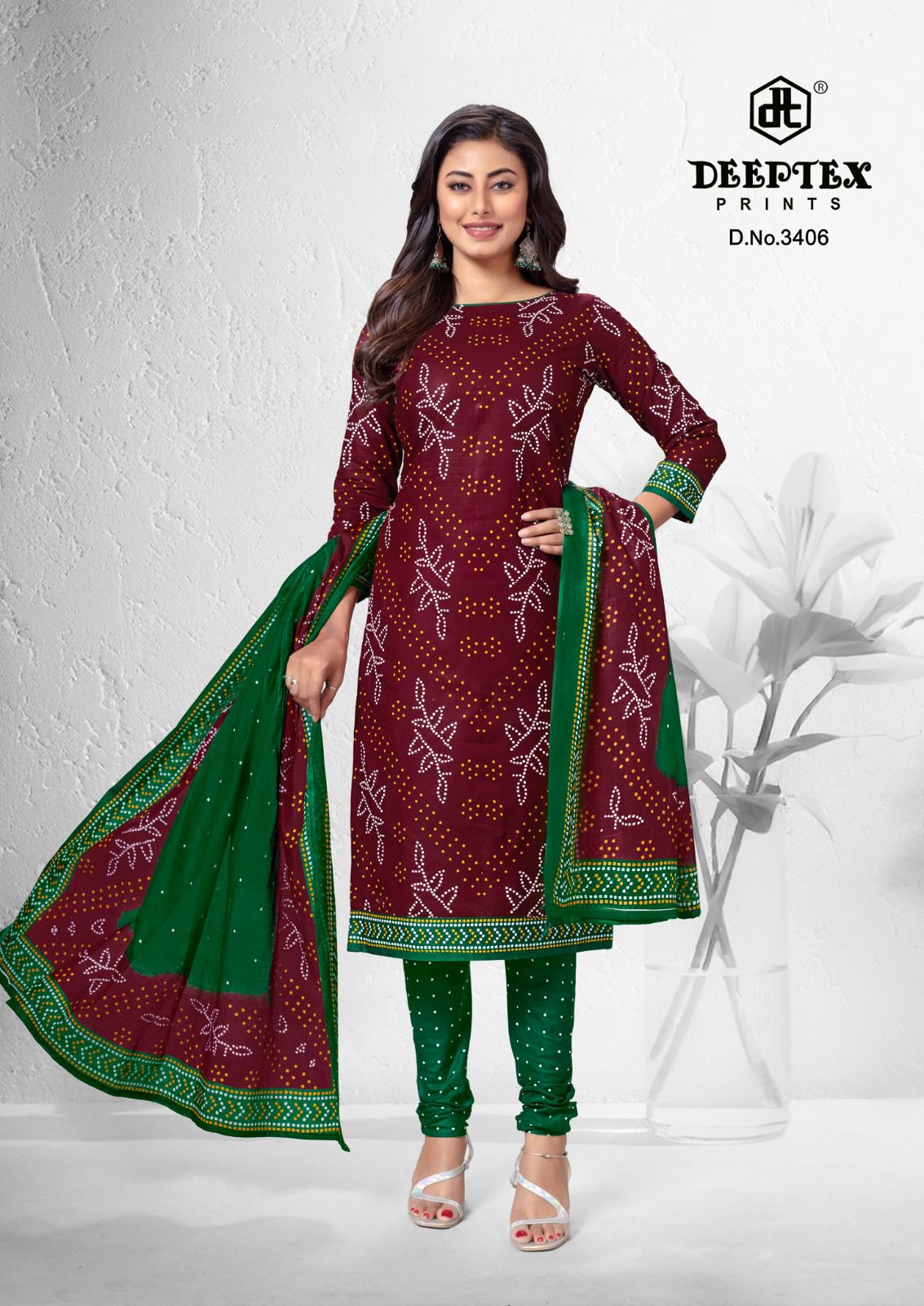 Deeptex Prints Classic Chunaris Vol 34 Cotton Printed Suits Wholesaler In Jetpur - jilaniwholesalesuit