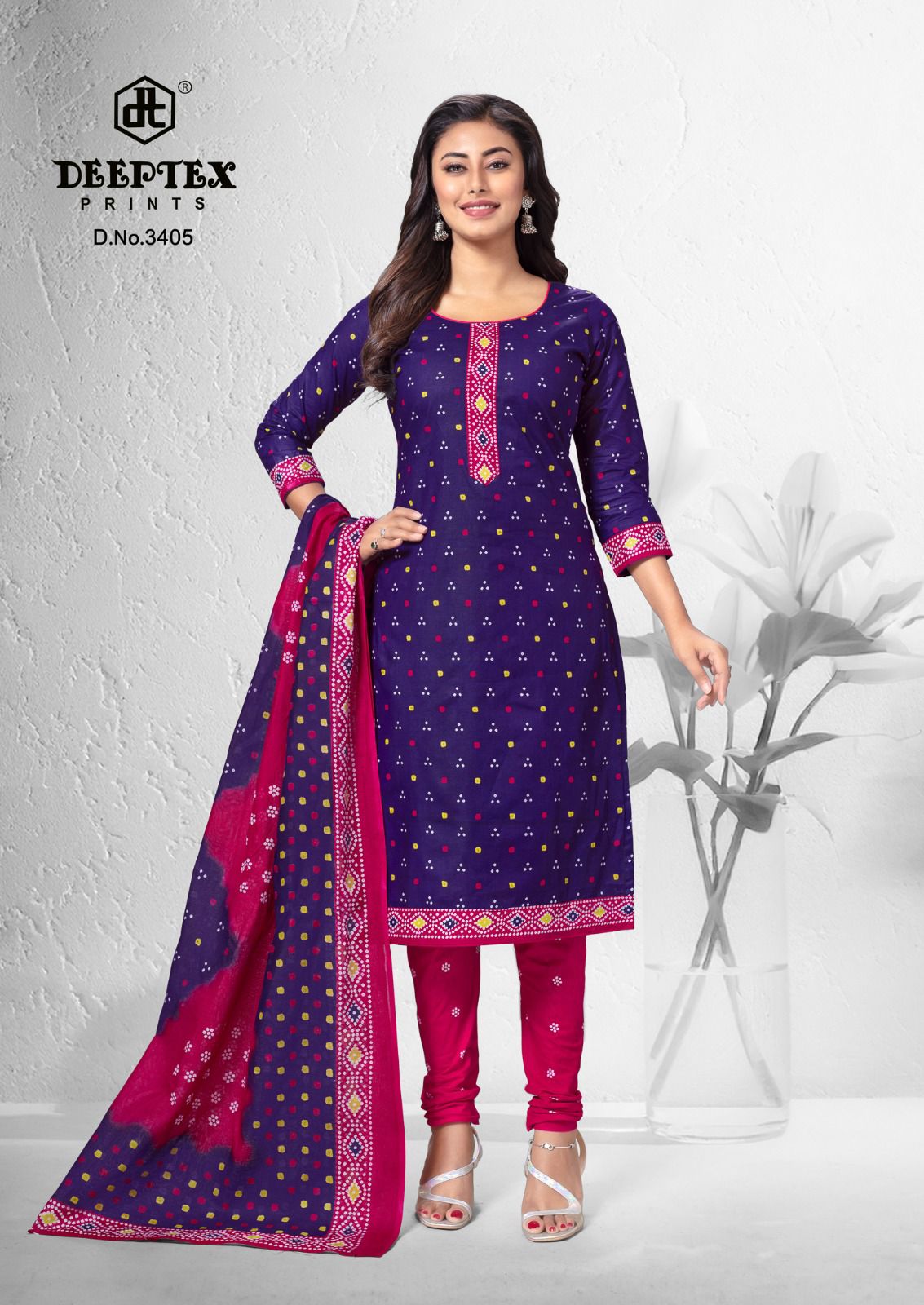 Deeptex Prints Classic Chunaris Vol 34 Cotton Printed Suits Wholesaler In Jetpur - jilaniwholesalesuit