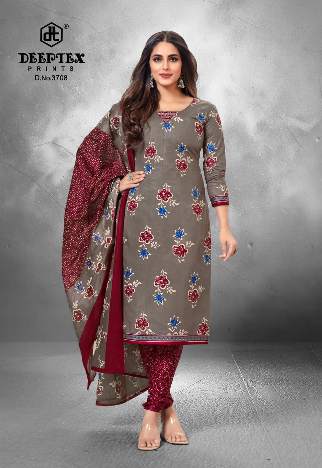 Deeptex prints chief guest vol 37 lawn cotton printed deeptex dress material jetpur - jilaniwholesalesuit