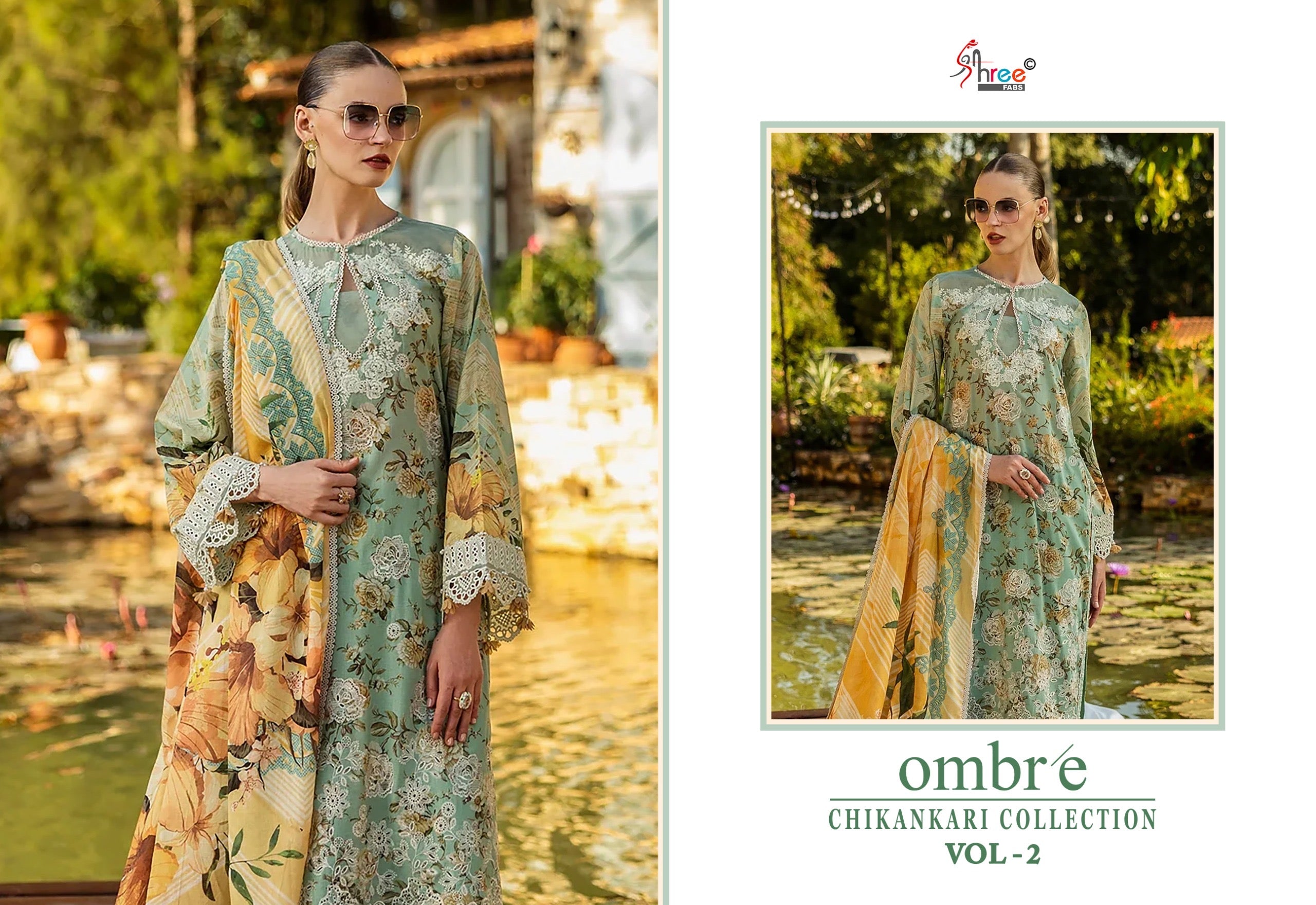 Shree fabs ombare chikankari collection vol 2 Pakistani designer salwar suit design