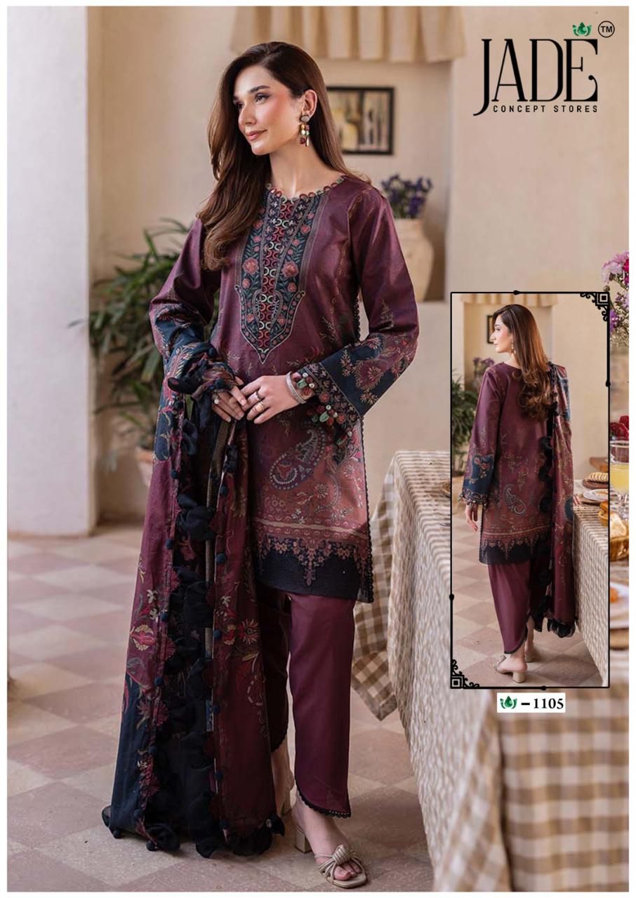 Jade crimson vol 11 Pakistani dress material at wholesale rate