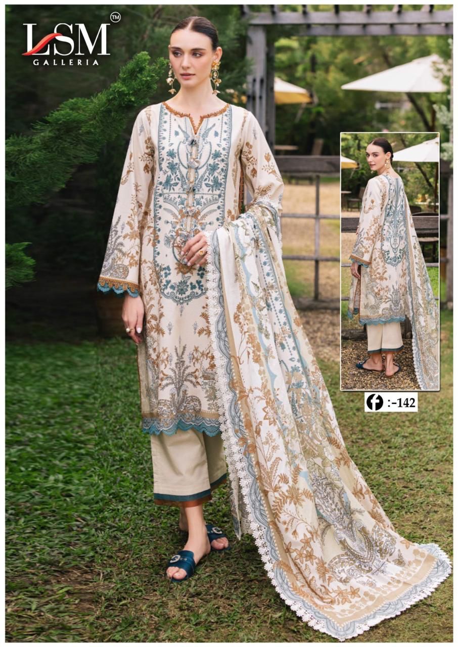 LSM Galleria Firdous Queen Vol 14 Lawn Cotton Wholesale Catalog Surat - jilaniwholesalesuit