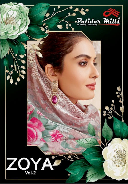 Patidar mills zoya vol 2 karachi cotton dress material supplier in jetpur - jilaniwholesalesuit