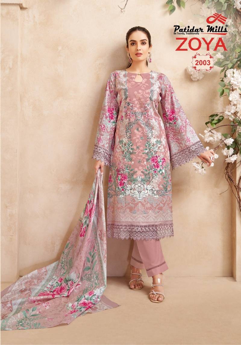 Patidar mills zoya vol 2 karachi cotton dress material supplier in jetpur - jilaniwholesalesuit