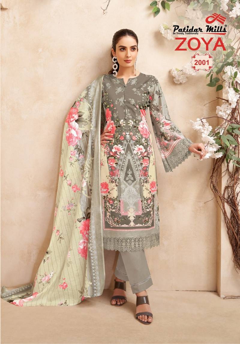 Patidar mills zoya vol 2 karachi cotton dress material supplier in jetpur - jilaniwholesalesuit