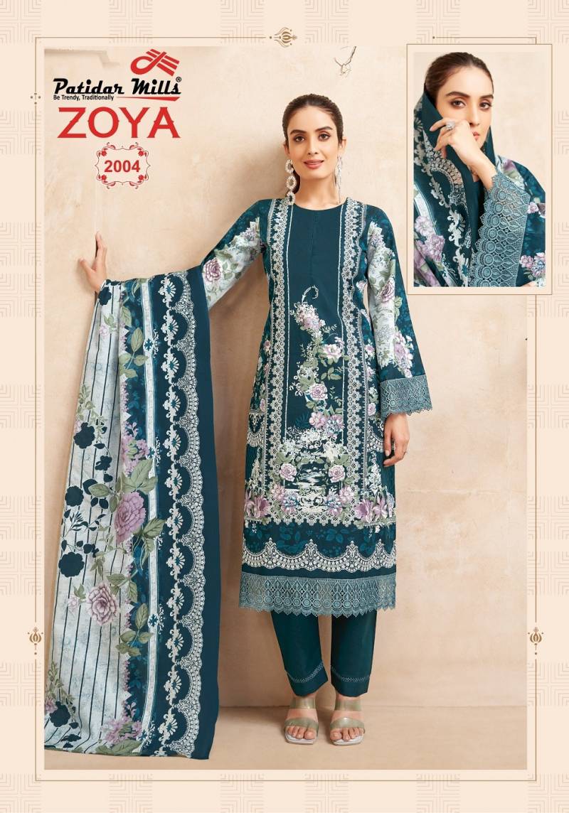 Patidar mills zoya vol 2 karachi cotton dress material supplier in jetpur - jilaniwholesalesuit