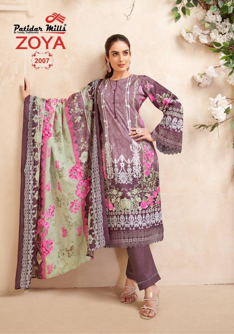 Patidar mills zoya vol 2 karachi cotton dress material supplier in jetpur - jilaniwholesalesuit