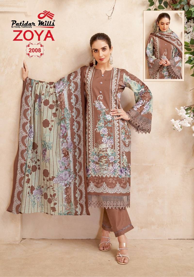 Patidar mills zoya vol 2 karachi cotton dress material supplier in jetpur - jilaniwholesalesuit
