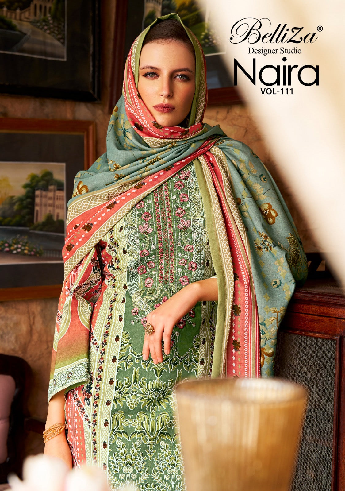 Belliza Designer studio Naira vol 111 cotton Pakistani dress material wholesale