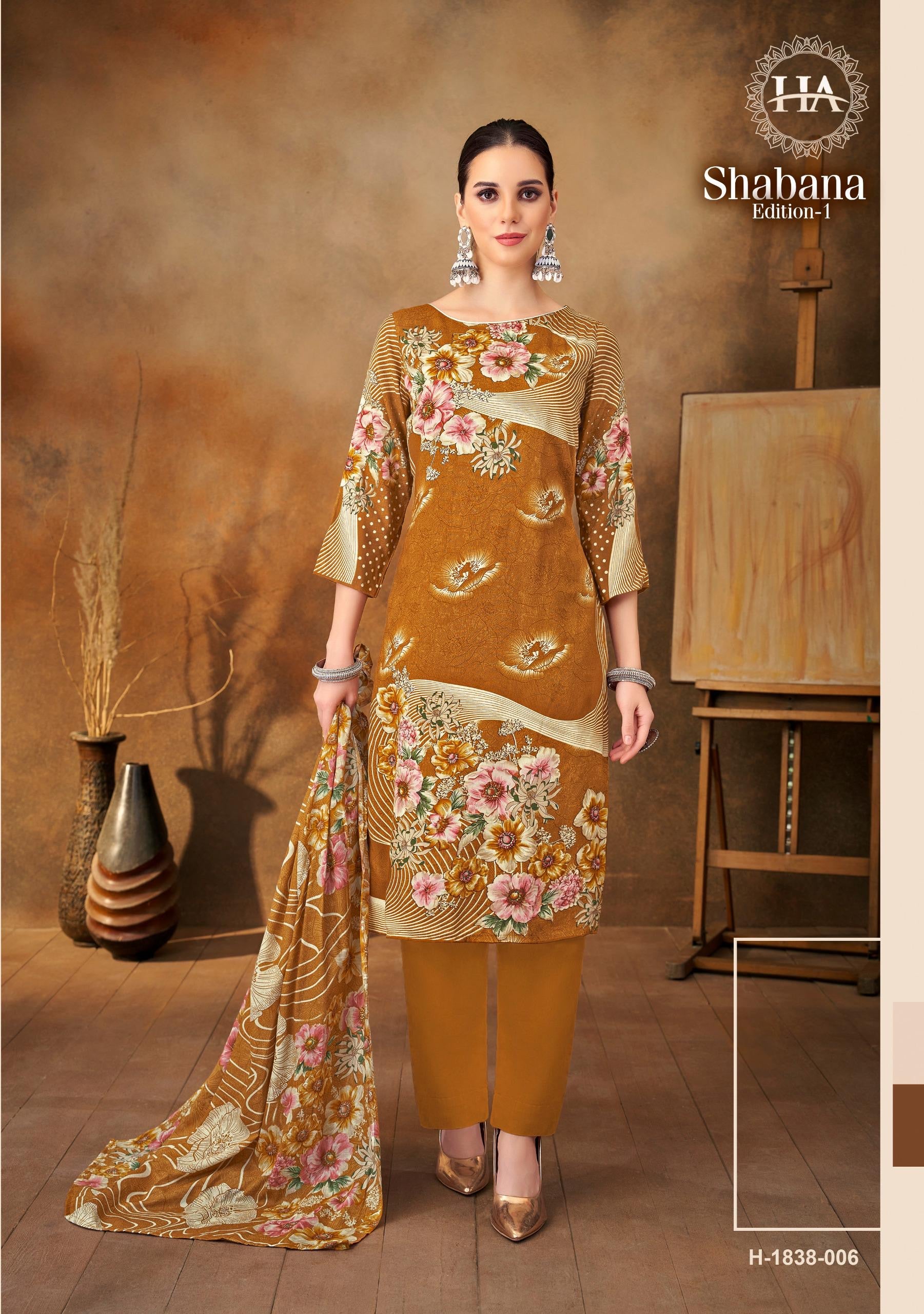 Harshit fashion hub shabana edition 1 fancy salwar suit set - jilaniwholesalesuit