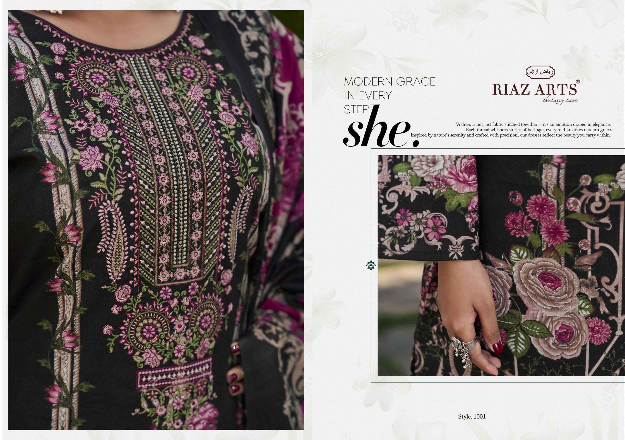 Riaz arts musafir karachi cotton salwar suits wholesale supplier Surat