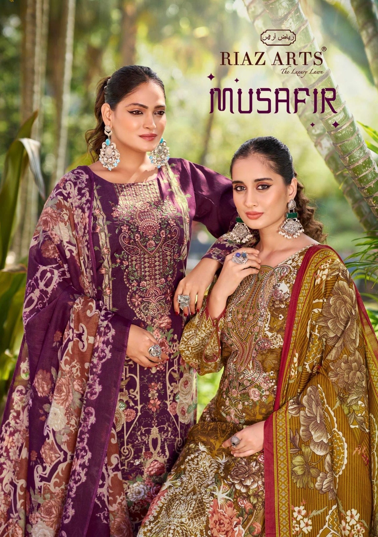 Riaz arts musafir karachi cotton salwar suits wholesale supplier Surat