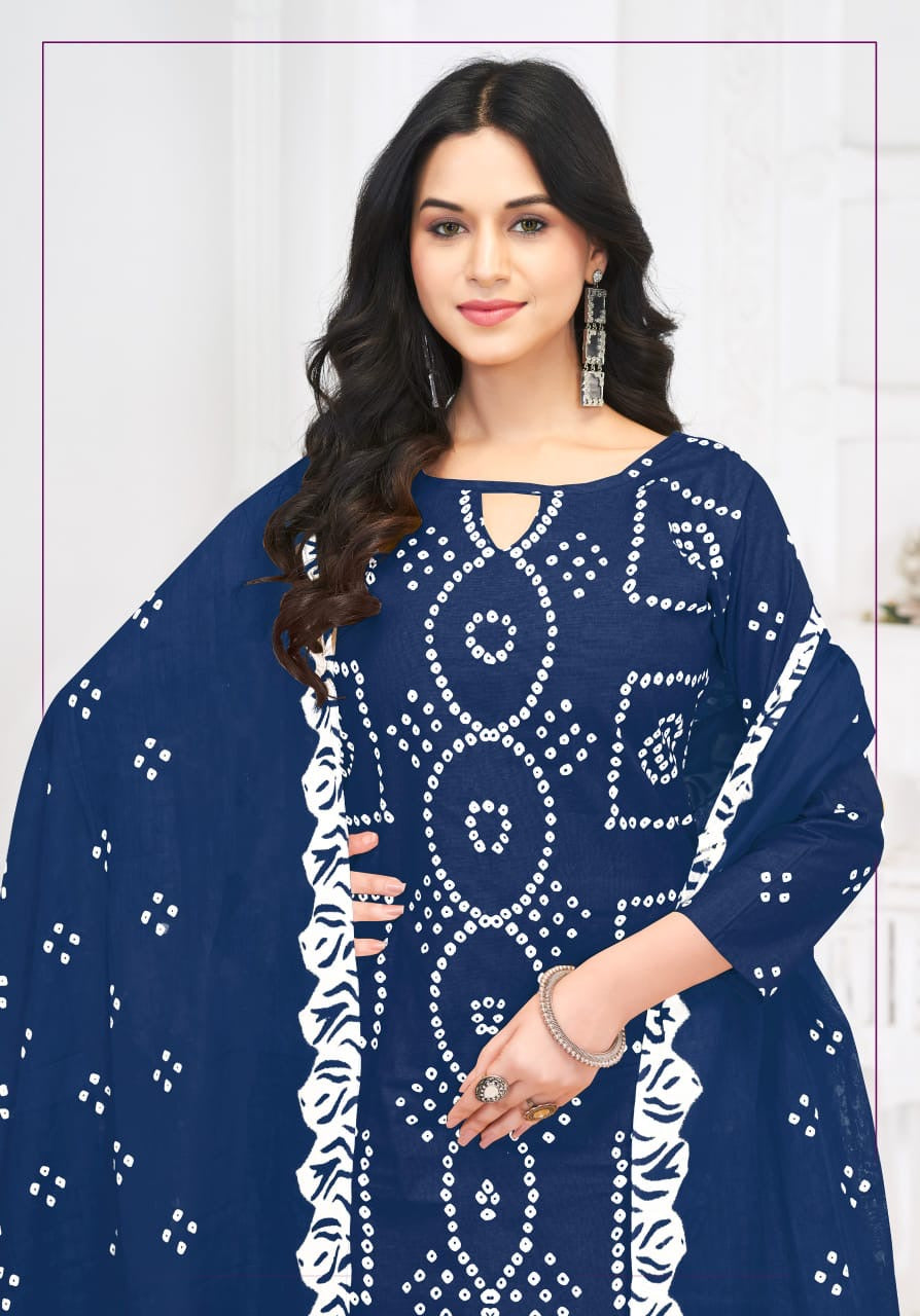 Mayur creation pehnawa vol 5 bandhani dress material jetpur - jilaniwholesalesuit