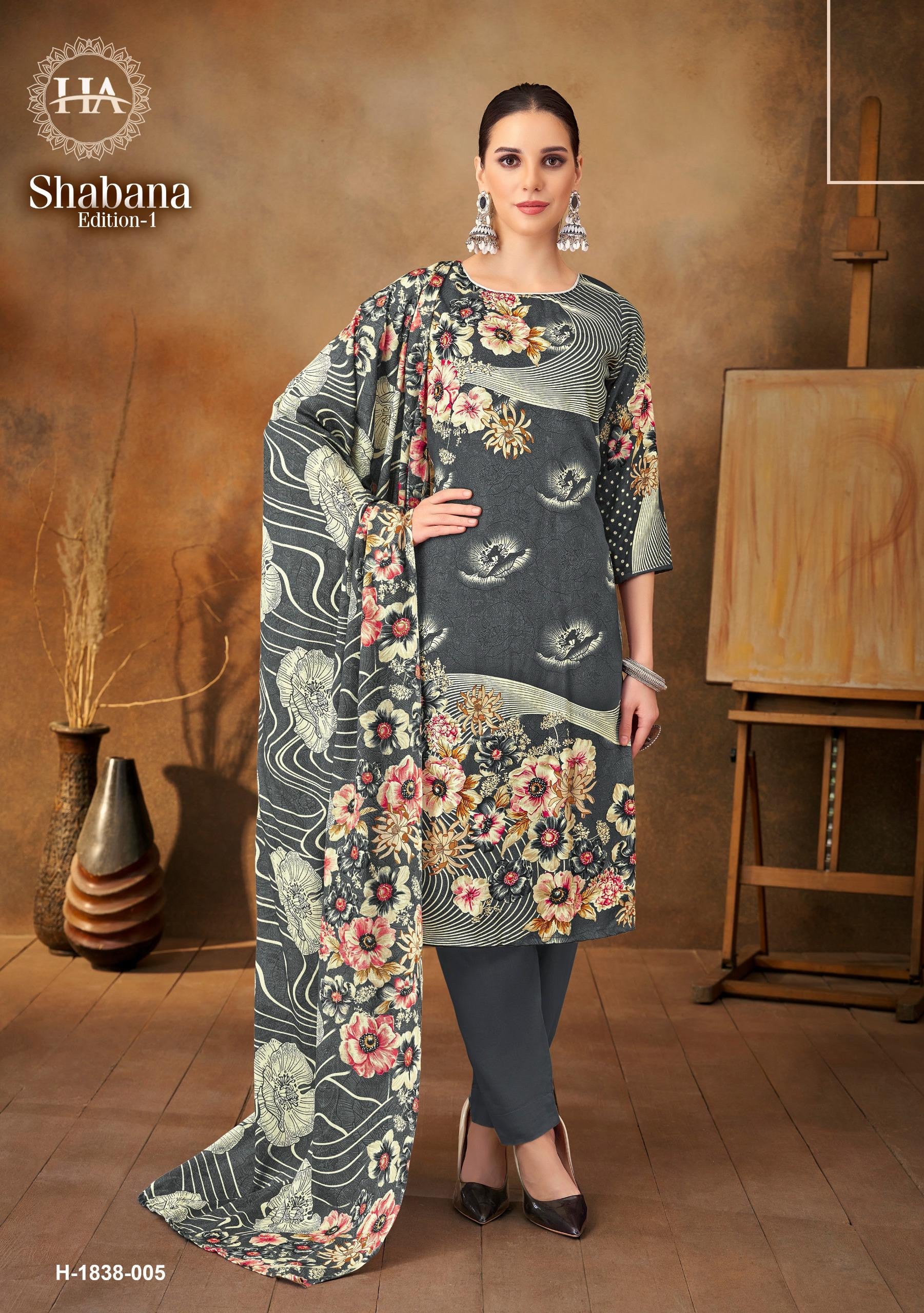 Harshit fashion hub shabana edition 1 fancy salwar suit set - jilaniwholesalesuit