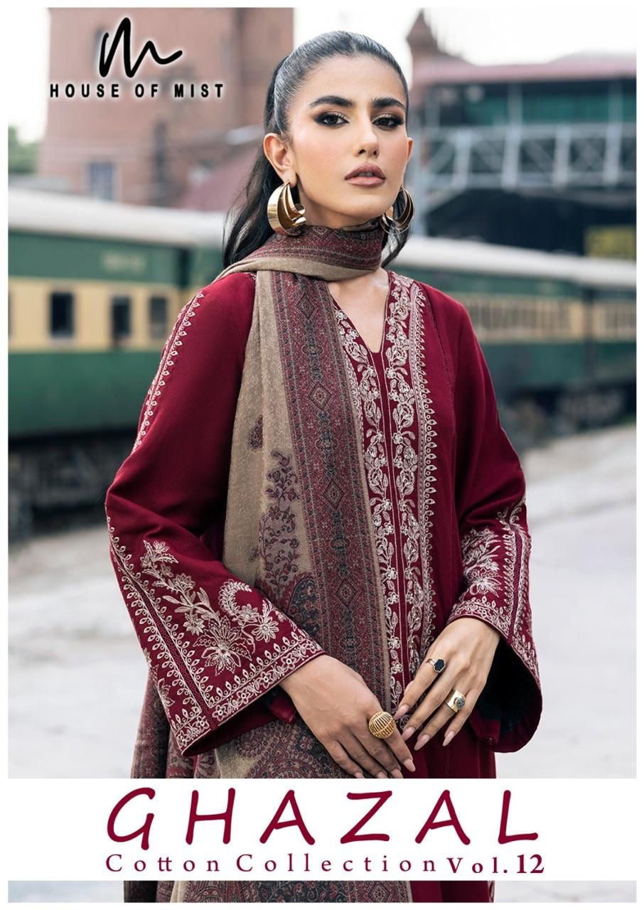 House of mist ghazal vol 12 pure cotton Pakistani salwar suit set