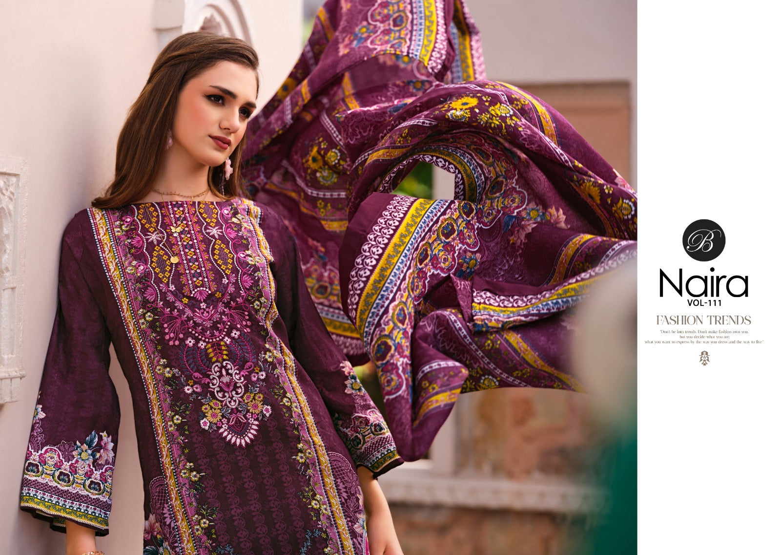 Belliza Designer studio Naira vol 111 cotton Pakistani dress material wholesale