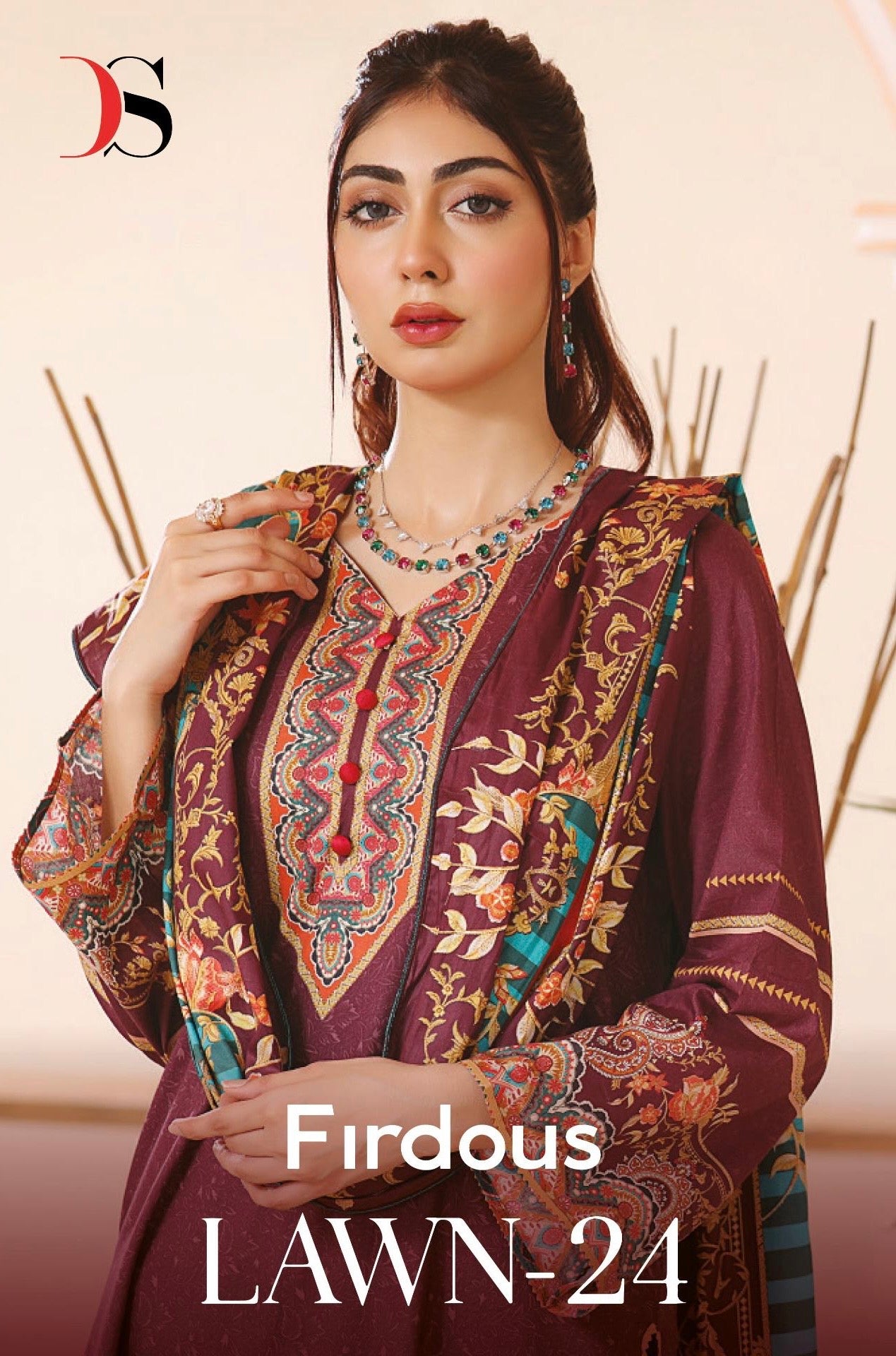 Deepsy Suits firdous lawn 24 cotton Pakistani salwar suits whoelsale