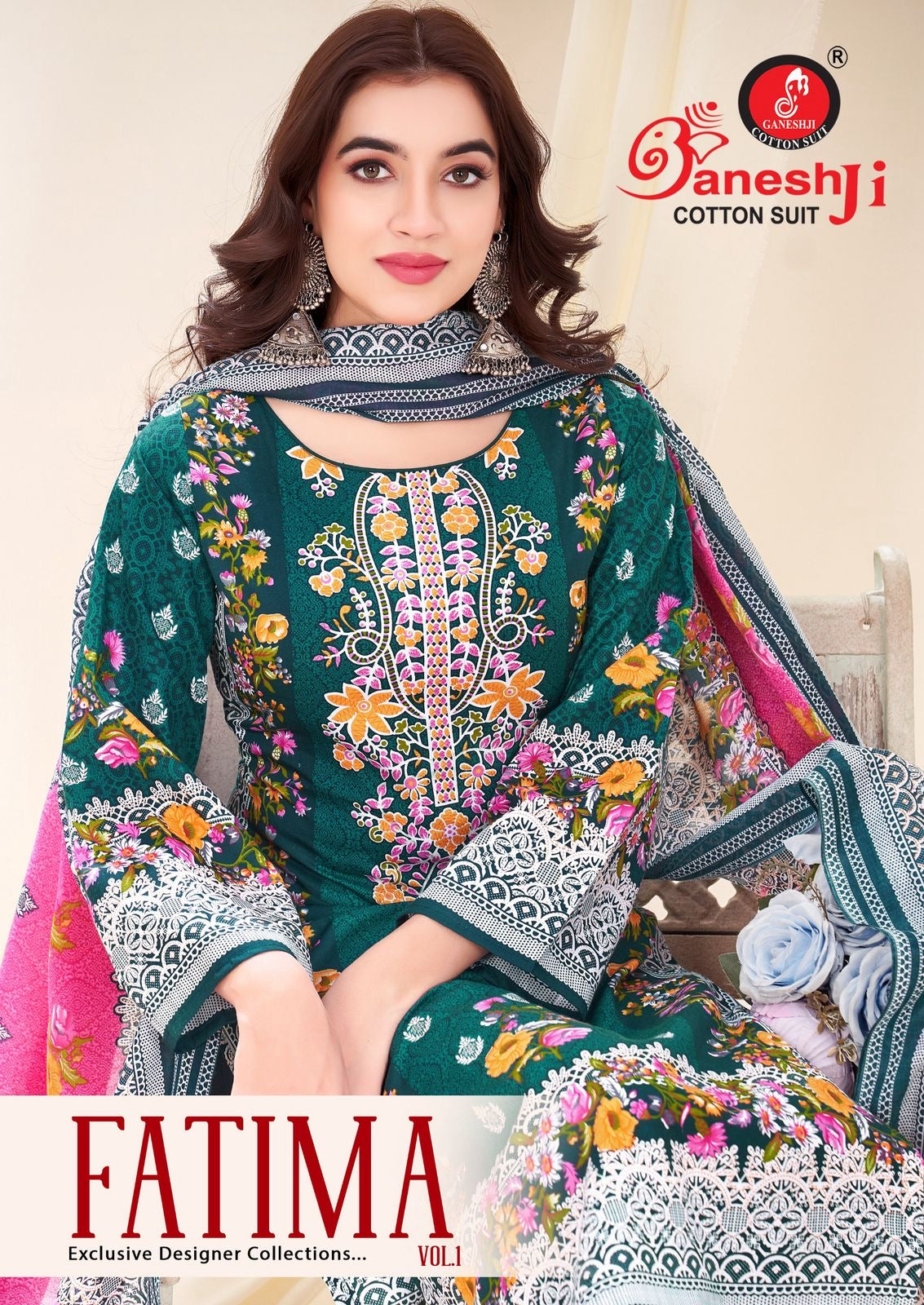 Ganeshji cotton suit fatima vol 1 cotton Pakistani suits catalog - jilaniwholesalesuit