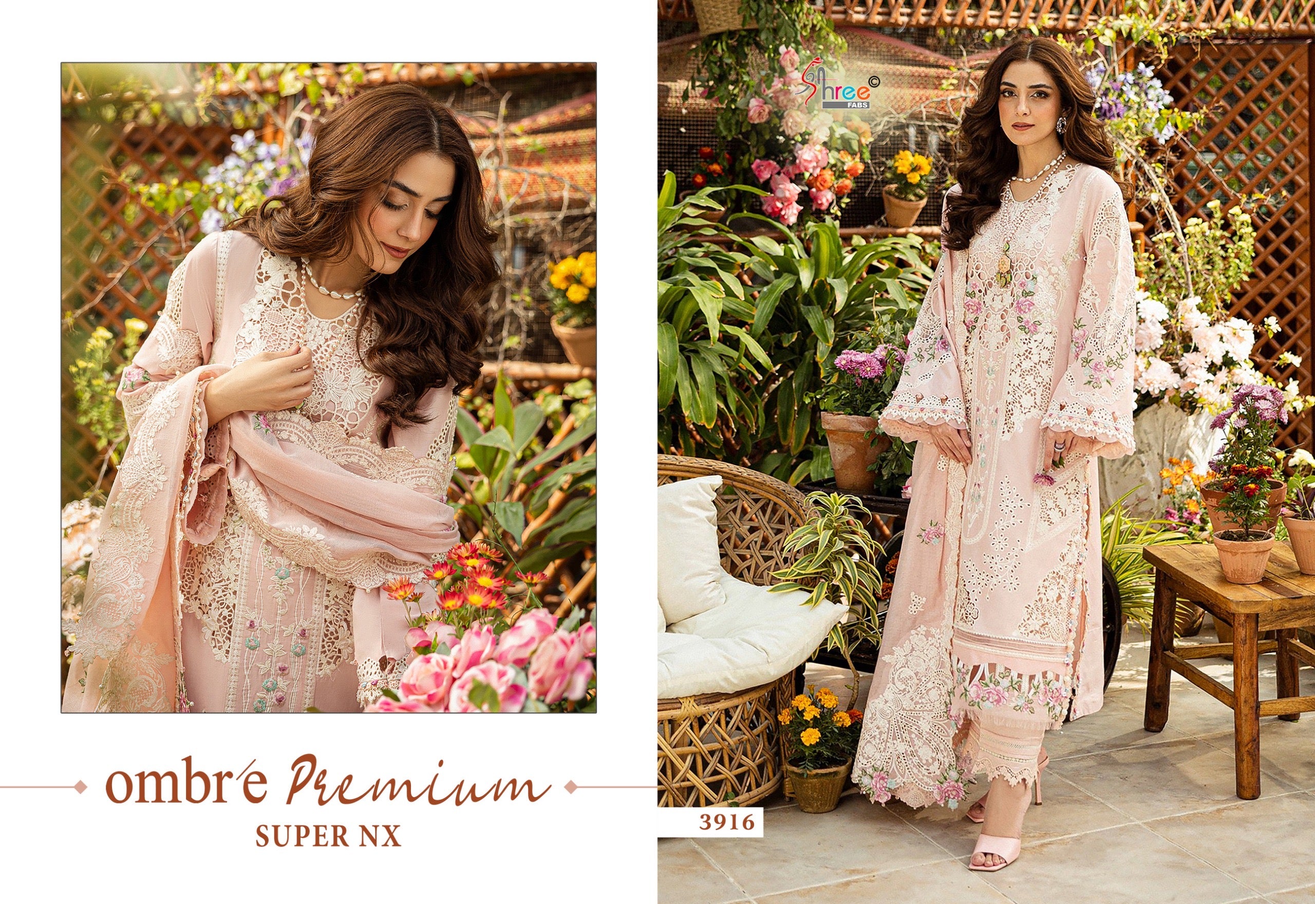 Shree fabs ombare premium super nx Pakistani salwar suits wholesaler