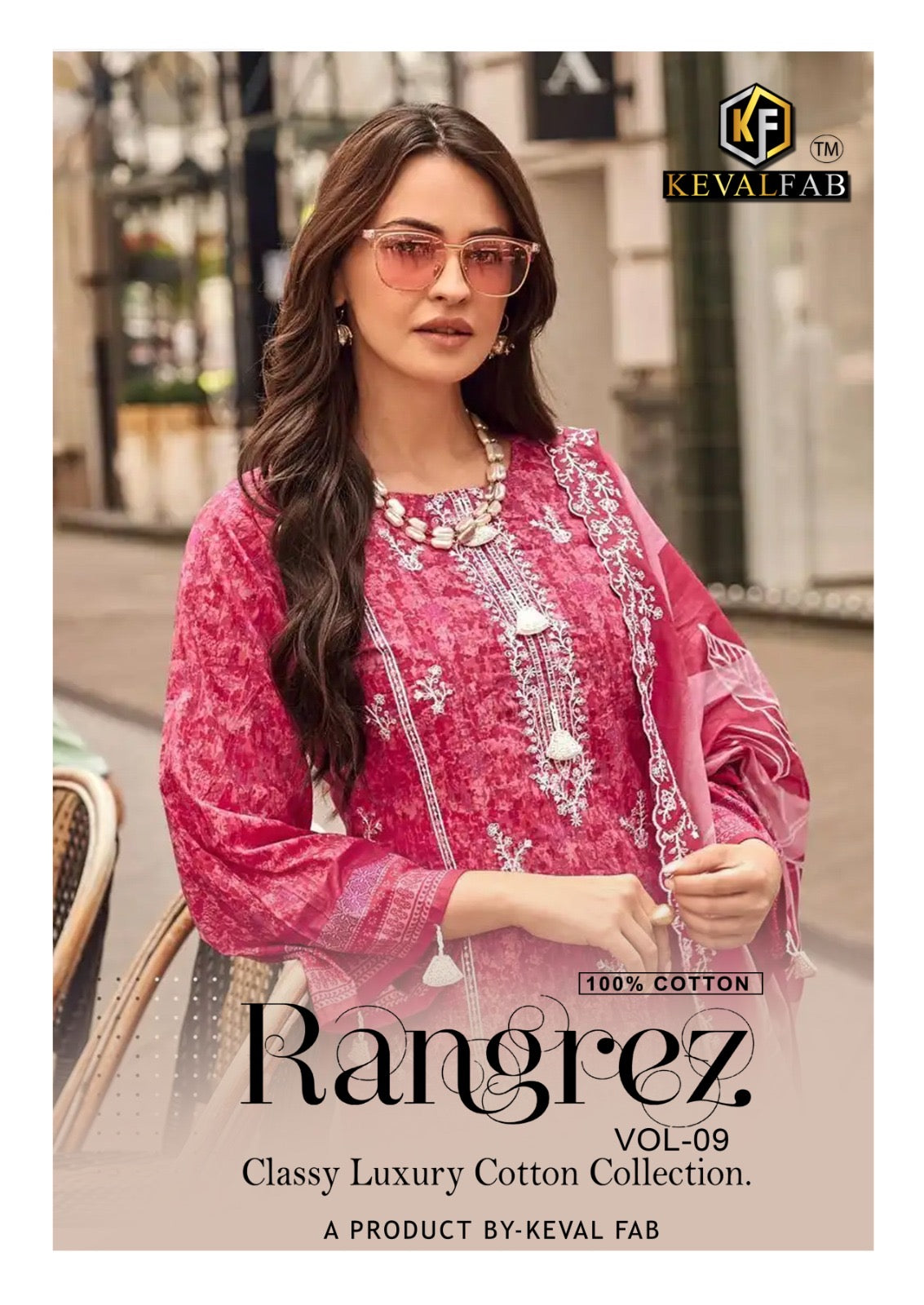 Keval fab Rangrez vol 9 low range Pakistani dress material wholesale