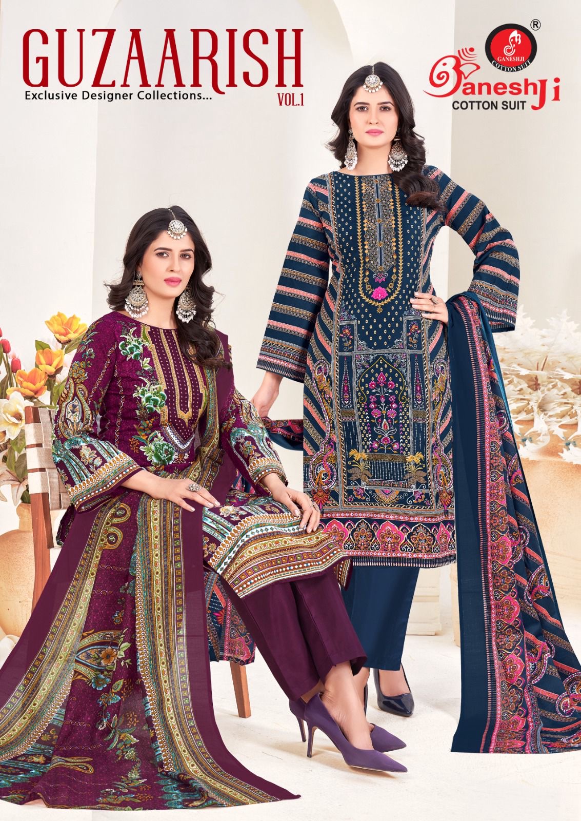 Ganeshji cotton suit guzaarish vol 1 cotton dress material at low range - jilaniwholesalesuit