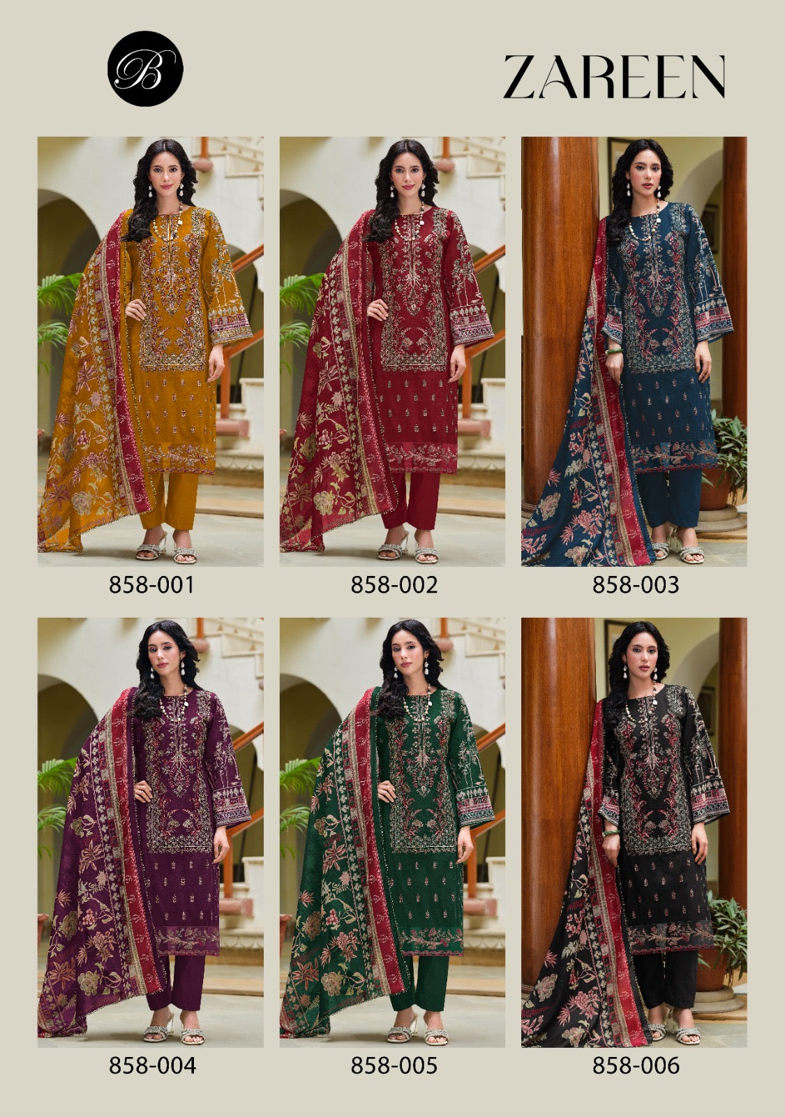 Belliza Designer Studio Zareen Pakistani 3Pcs Dress