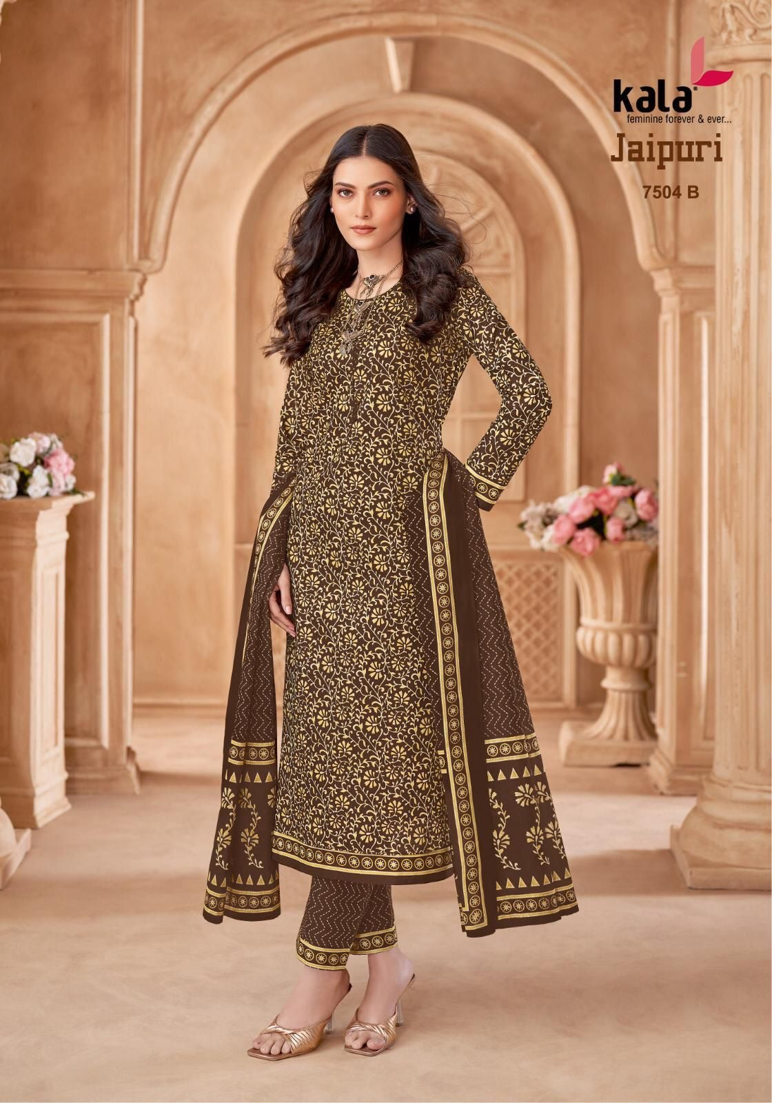 Kala jaipuri vol 7 cotton printed dress material wholesale jetpur - jilaniwholesalesuit