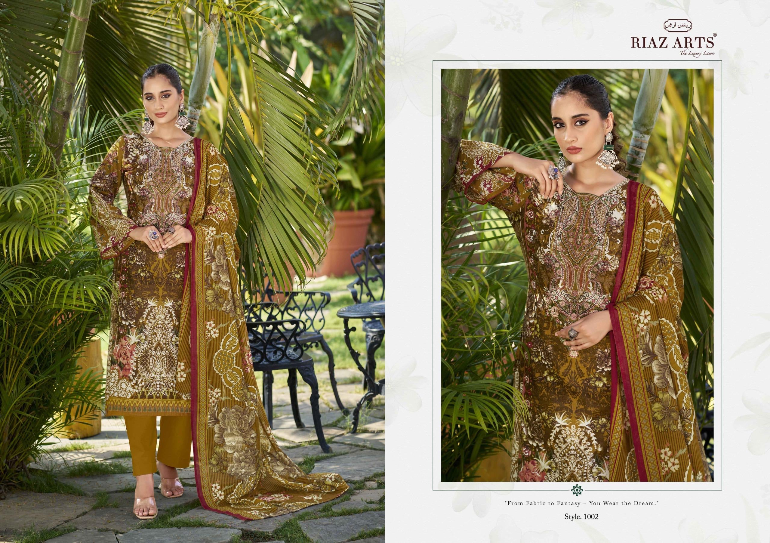 Riaz arts musafir karachi cotton salwar suits wholesale supplier Surat