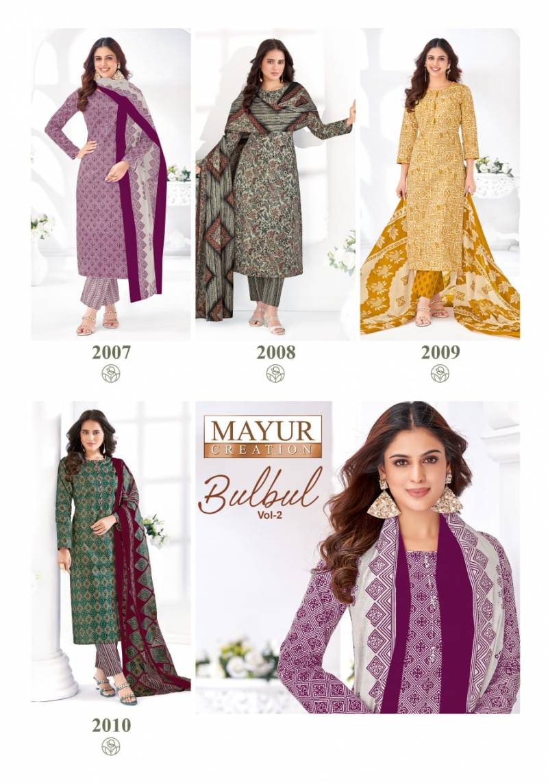 Mayur creation bul bul vol 2 cotton printed dress material wholesaler - jilaniwholesalesuit