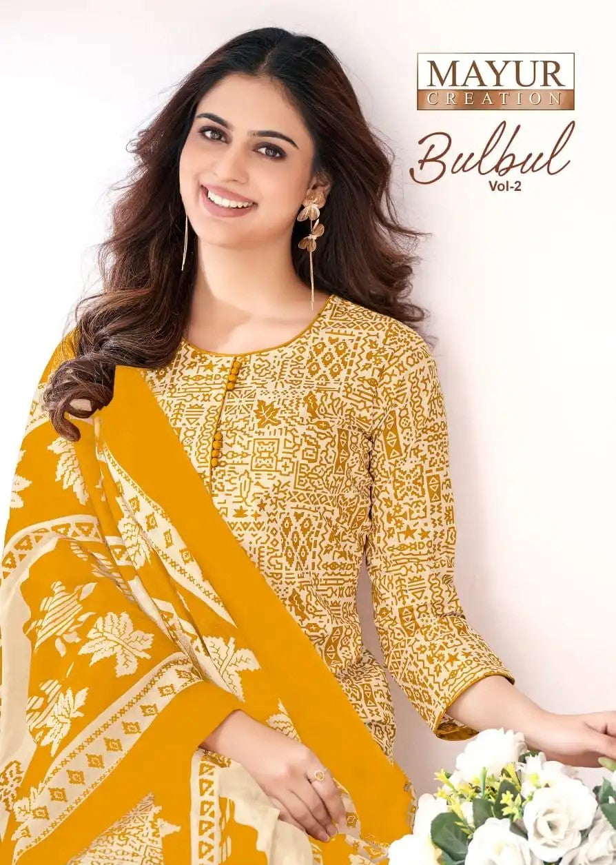 Mayur creation bul bul vol 2 cotton printed dress material wholesaler - jilaniwholesalesuit