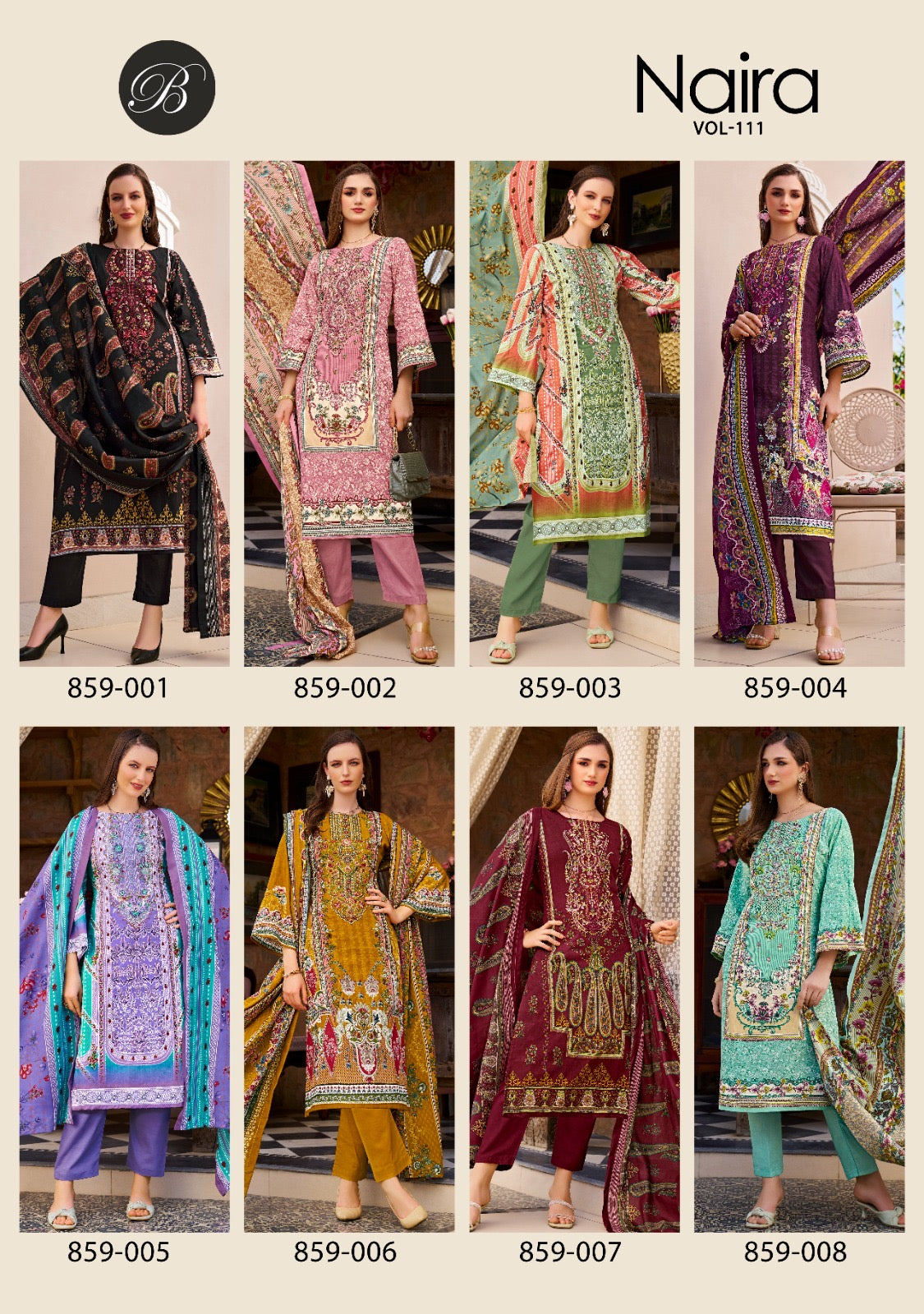 Belliza Designer studio Naira vol 111 cotton Pakistani dress material wholesale